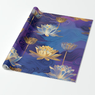 lotus flowers wrapping paper