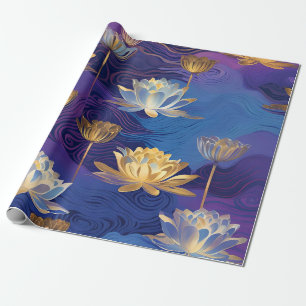 lotus flowers wrapping paper