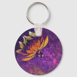 Lotus Fluff Key Ring