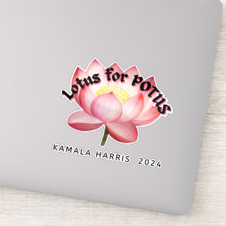 Lotus For POTUS Harris Election Laptop Decal