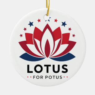 Lotus for POTUS Kamala Harris 2024  Ceramic Ornament