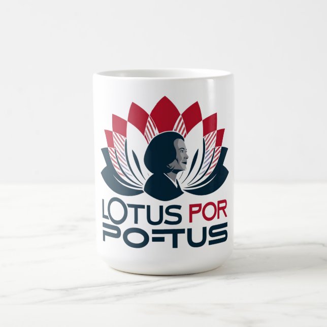 Lotus for POTUS Kamala Harris 2024 Coffee Mug (Center)