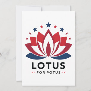 Lotus for POTUS Kamala Harris 2024 Thank You Card