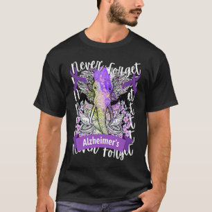 Lotus Forget Alzheimer's Awareness Elephant Purple T-Shirt