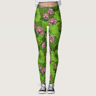 Lotus garden leggings