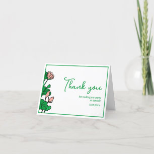 Lotus Garden Personalized Party Thank You Card