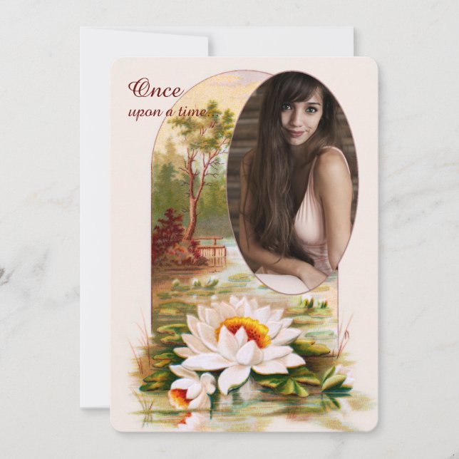 Lotus Garden Photo Invitation (Front)