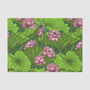 Lotus garden tissue paper