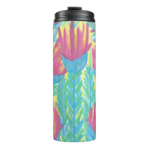 Lotus Garden Watercolor Thermal Tumbler