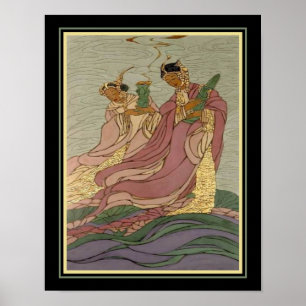 "Lotus Goddesses" ca. 1931 by Bertha Lum Poster