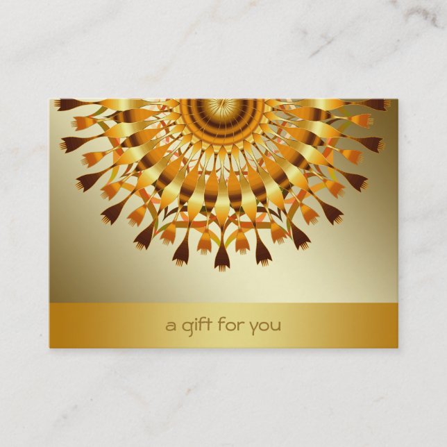 Lotus Gold Mandala Salon and Spa Gift Certificate (Front)