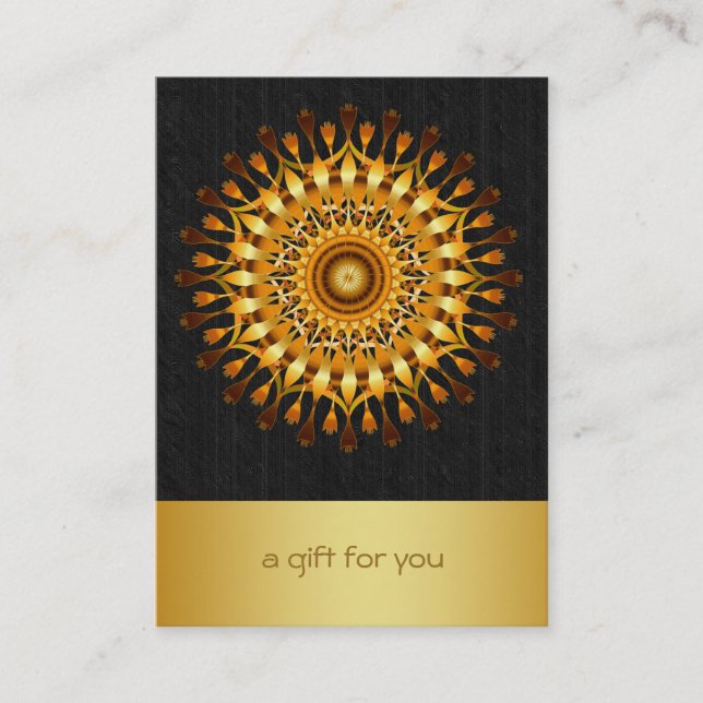 Lotus Gold Mandala Salon and Spa Gift Certificate (Front)