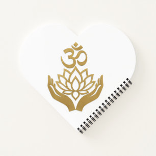 Lotus Hands Om Meditative Art Notebook