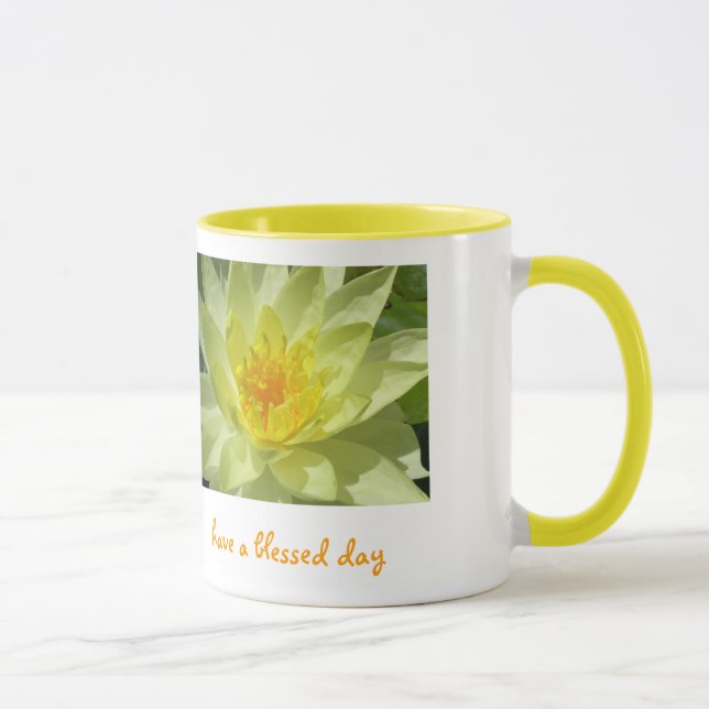 lotus, have a blessed day mug (Right)