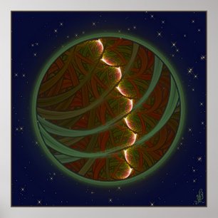 Lotus Horse Moon Poster