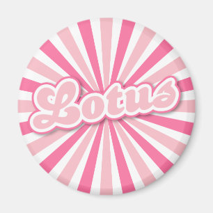 Lotus hot pink solar rays magnet