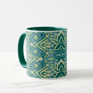 Lotus Ikat Pattern - The White Lotus Mug