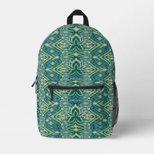 Lotus Ikat Pattern - The White Lotus Printed Backpack
