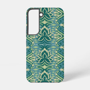 Lotus Ikat Pattern - The White Lotus Samsung Galaxy Case