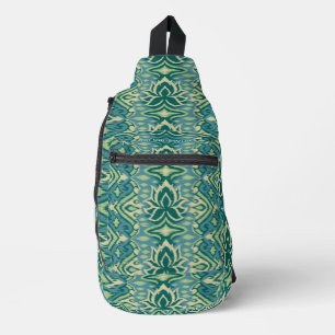 Lotus Ikat Pattern - The White Lotus Sling Bag
