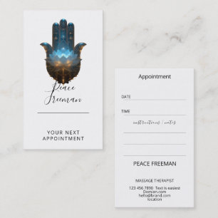 Lotus Illumination Hamsa Hand Design Business Card