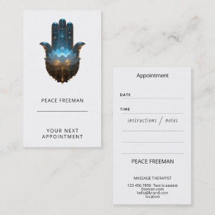 Lotus Illumination Hamsa Hand Design Business Card