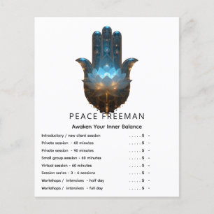 Lotus Illumination Hamsa Hand Design Flyer