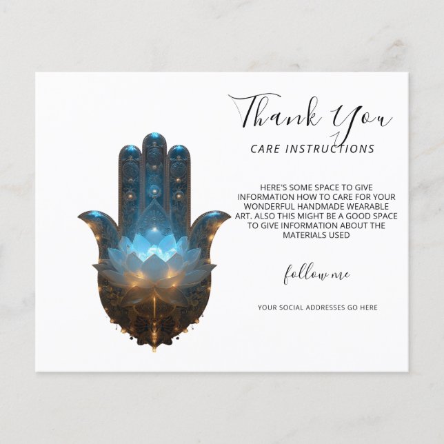 Lotus Illumination | Hamsa Hand Design Flyer (Front)