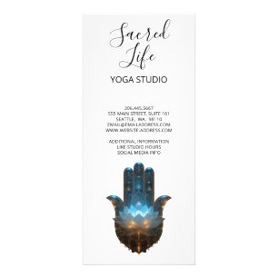Lotus Illumination Hamsa Hand Design Rack Card