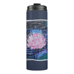 Lotus in Dark Water Thermal Tumbler