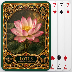 Lotus, Jewelled Heirloom Art Playing Cards