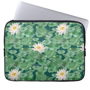 Lotus Lagoon Pattern - The White Lotus Laptop Sleeve