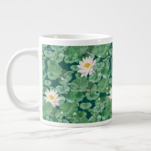Lotus Lagoon Pattern - The White Lotus Large Coffee Mug