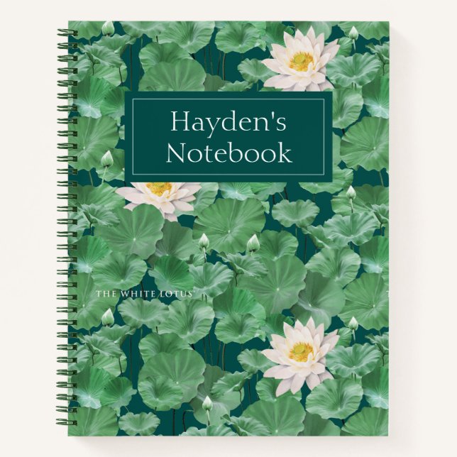 Lotus Lagoon Pattern - The White Lotus Notebook (Front)