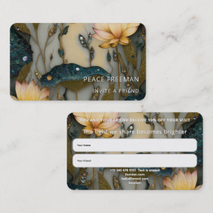 Lotus Light Awakening botanical Design Business Card