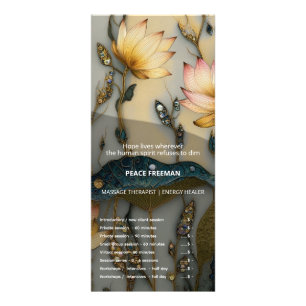 Lotus Light Awakening botanical Design Rack Card