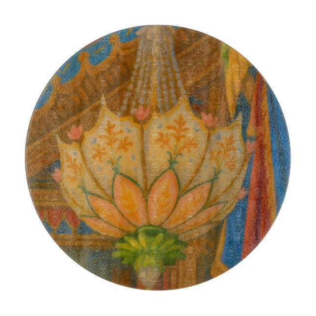 Lotus Light – Royal Pavilion Chandelier Print Cutting Board (Front)