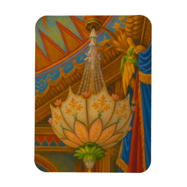 Lotus Light – Royal Pavilion Chandelier Print Magnet (Vertical)