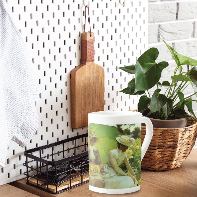 Lotus Lilies Landscape Charles Courtney Curran Bone China Mug (Creator Uploaded)