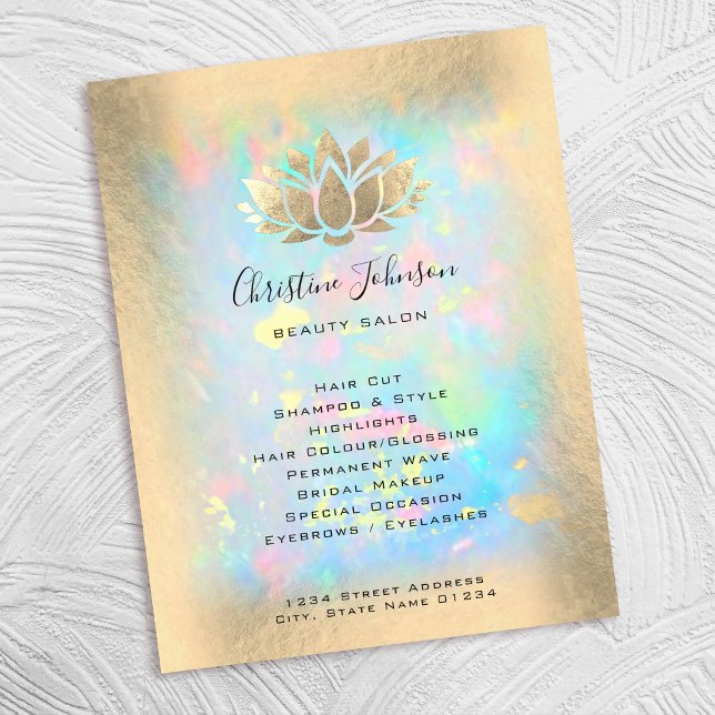 lotus logo on opal background flyer (Creator Uploaded)