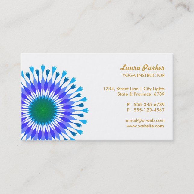 Lotus Logo Wellness Healing Arts Health Business Card (Front)