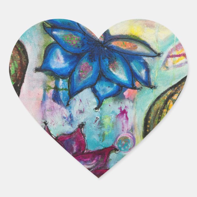 Lotus Love Heart Sticker (Front)