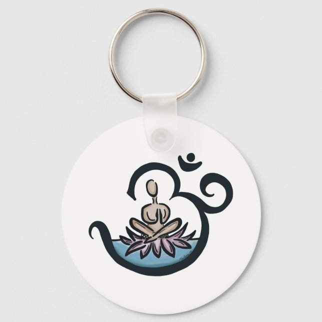Lotus Lover Yoga Key Ring (Front)