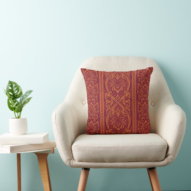 Lotus Luxe Tapestry Pattern - The White Lotus Cushion (Chair)