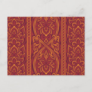 Lotus Luxe Tapestry Pattern - The White Lotus Postcard