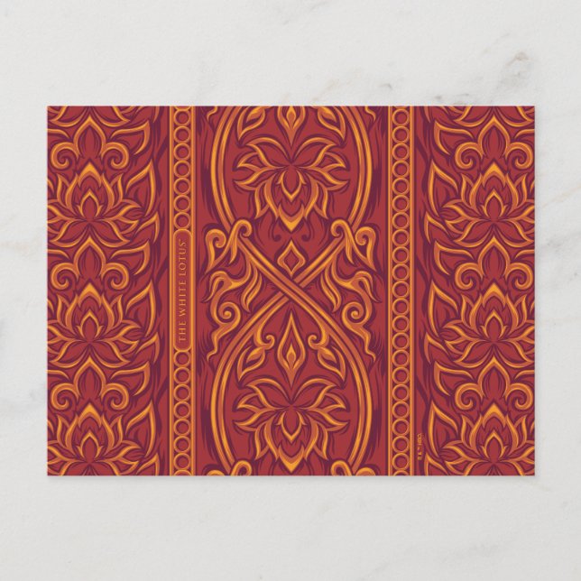 Lotus Luxe Tapestry Pattern - The White Lotus Postcard (Front)
