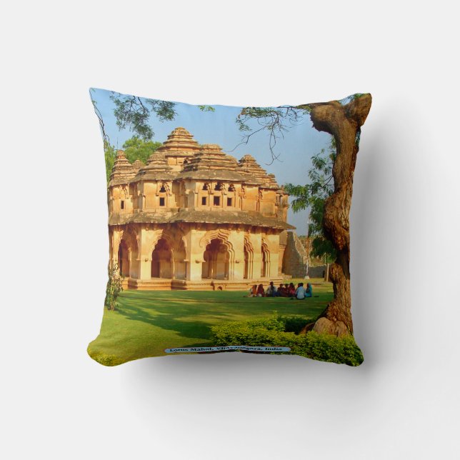 Lotus Mahal, Vijayanagara, India Cushion (Front)