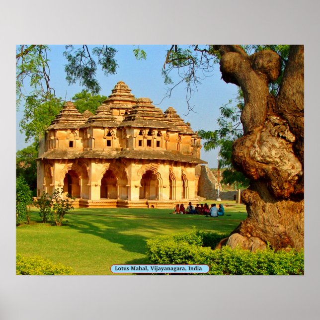 Lotus Mahal, Vijayanagara, India Poster (Front)