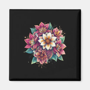 Lotus Mandala Boho Floral Yoga Meditation Zen Magnet