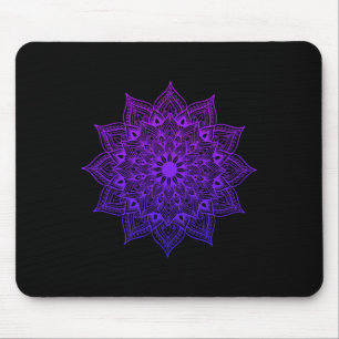 Lotus Mandala Buddha Zen Art Succulent Botanical B Mouse Pad